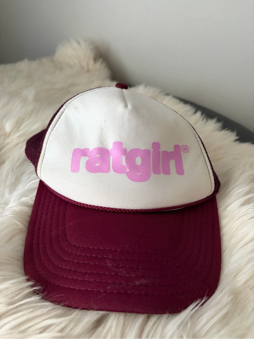 Stray Rats Maroon Rat Girl Stray Rats Trucker Hat